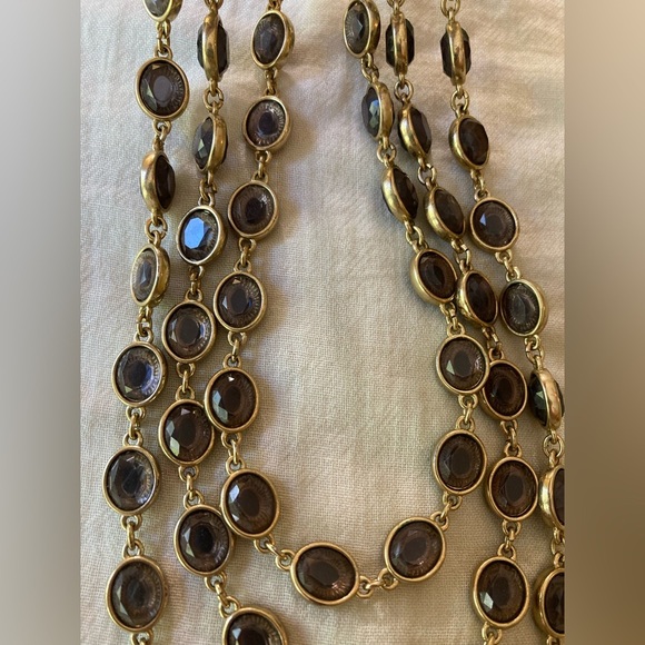 Banana Republic Multi Chain with Bezel Stones Statement Necklace‎ - Picture 8 of 12